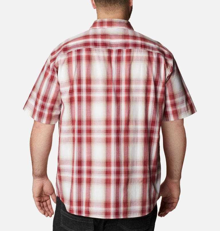Men's Columbia Rapid Rivers II Short Sleeve Shirts Red | Plus Size CA-L06C8